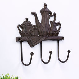 Настенные крючки декоративные «Чаепитие», чугун, 18×20×5.5 см