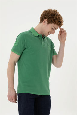 Мужская зеленая базовая футболка - U.s. polo assn фото 3