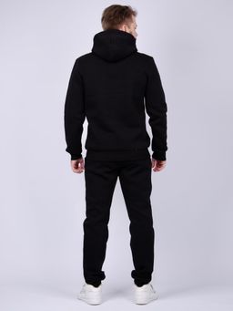 Костюм Паркер черный, футер начес - Малина фото 3