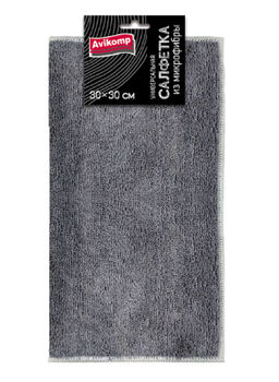 Avikomp Салфетка из микрофибры ГРАФИТ 30х30см (1шт) серая