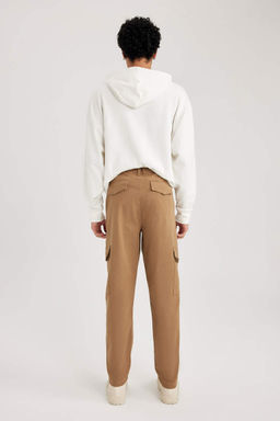 Прямые габардиновые брюки с карманами-карго и карманами Relax Fit - Defacto фото 8