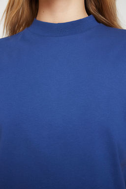TRENDYOLMILLA Beyaz %100 Pamuk Basic Regular/Normal Kal?p Dik Yaka Orme T-Shirt TWOAW20TS0096  фото 41