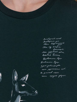 Футболка для девочек зелёная с принтом - Mark formelle фото 5