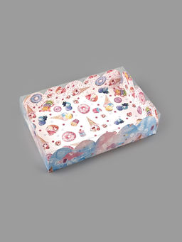 Цена за 5 шт. Коробка для печенья, кондитерская упаковка с пластиковой крышкой, «Вкусности», 20 х 30 х 8 см