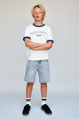 ORIGINAL FIT DENIM BERMUDA SHORTS - Zara фото 5