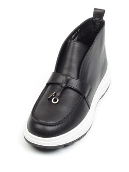 01-5281-1BLACK Ботинки демисезонные женские (натуральная кожа, байка) - No name фото 5