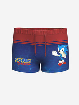H?zl? Kuruyan Sonic Bask?l? Erkek ?ocuk Boxer Mayo