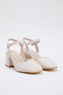 Trendyol Shoes Bej Bilekten Baglamal? Kare Burun Kad?n Blok Topuklu Ayakkab? TAKSS25TO00052 - Trendyolmilla фото 5