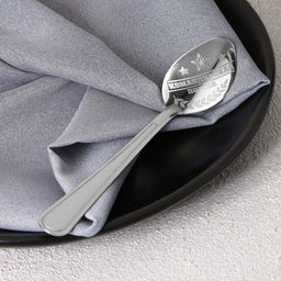 Цена за 3 шт. Ложка чайная с гравировкой Командирская Ложка, на подарочной открытке, 3?14 см