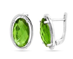 Серьги из серебра султанит, Симона