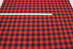 Фуле Клетка цв.красный/черный, ш.1.45м, хлопок-100%, 180гр/м.кв - Купава фото 6
