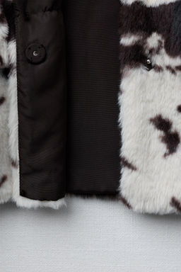 FAUX FUR COW PRINT JACKET - Zara фото 8