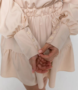 Платье #КТ2257, бежевый