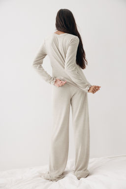 Pijama en punto cepillado - H&m фото 5