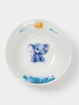 Миска детская Дулевский фарфор «Слоник», 360 мл, d=15 см, белая