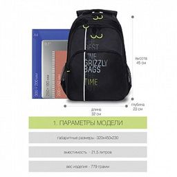 RU-030-31 Рюкзак - Grizzly фото 18