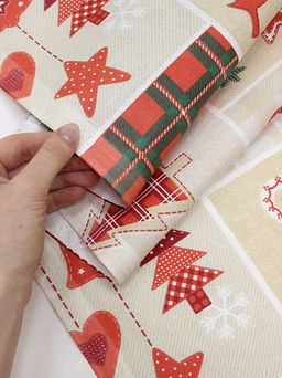 Рогожка Новогодние открытки, ш.1.5м, хлопок-100%, 170гр/м.кв - Купава фото 5