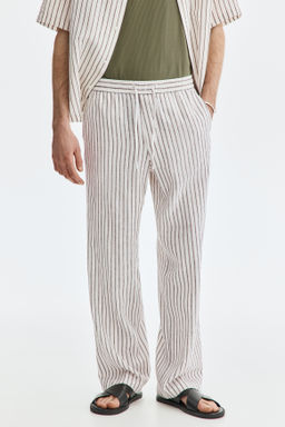 Pantal?n en mezcla de lino Relaxed Fit - H&m фото 13