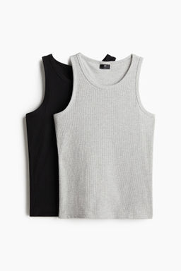 Pack de 2 camisetas sin mangas en canal? Slim Fit - H&m фото 2