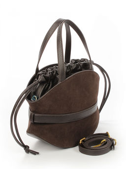 LACCOMA сумка АМ2420-2Ф-шоколадный натуральная замша хлопок