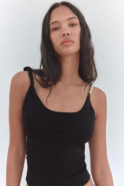 KNIT TOP WITH BALL STRAPS - Zara фото 2