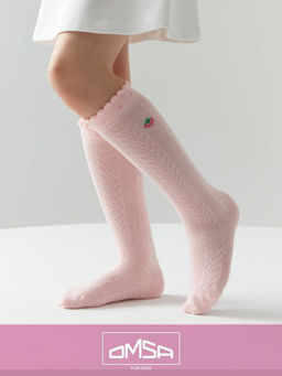 (Omsa) Gambaletto 32А01 (ажурные с рисунком на резинке и пикотами)) rosa