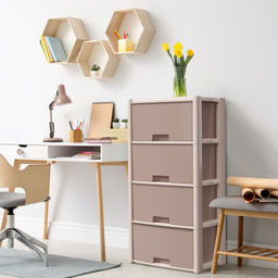 Комод "Колорит" 4-х секцион. (бежевый) М7834