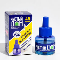 Цена за 2 шт. Дополнительный флакон-жидкость от комаров Чистый дом, без запаха, 45 ночей