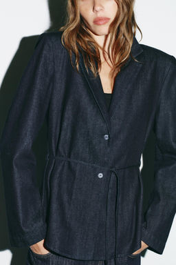 SHIRT BLAZER WITH BELT - Zara фото 3