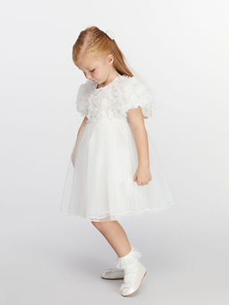 Bisiklet Yaka K?z ?ocuk Abiye Elbise