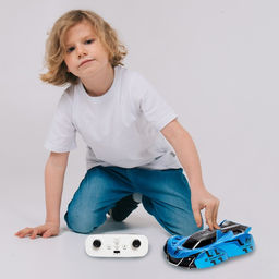 Антигравитационная машинка AIR, радиоуправление, ездит по стенам, аккумулятора, цвет синий - Автоград фото 5