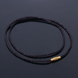 Цена за 10 шт. Шнурок текстильный с винтовым замком, 50 см, чёрный