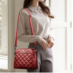 KAIDIFEINIROO Сумка женская с двумя ремнями 8685 фото 2