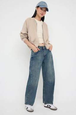 Teen Mavi Yuksek Bel Dikis Detayl? Baggy Jeans TWOAW26JE00102