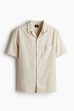 Camisa en mezcla de lino Regular Fit