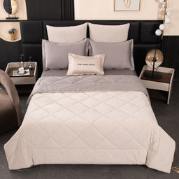 Комплект постельного белья на резинке Сатин Velvet Premium с Одеялом VPR010 180*200*25;160*200*25;140*200*25 Евро 4 Наволочки