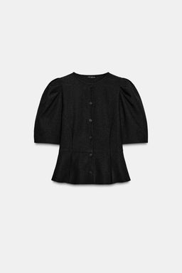 PUFF SLEEVE PEPLUM TOP - Zara фото 6