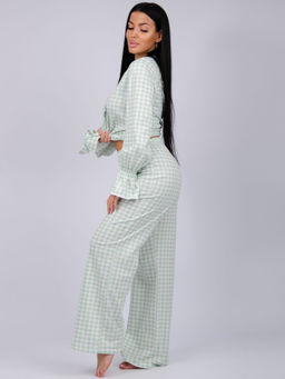 Пижама "Алези 2" зелёная, трикотаж