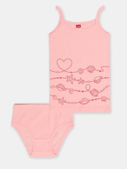 CRB wear/CSJG 30042-27 Комплект для девочки (майка, трусы),розовый/Ex.Cherubino