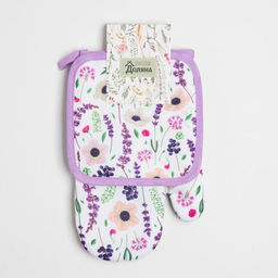 Кухонный набор Доляна Прованс, прихватка 17*17 см, рукавица 26*16 см,100% п/э  фото 2