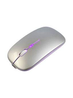Мышь MB-2.4 беспроводная, оптическая, подсветка, 800-1600 dpi, USB, Bluetooth, серебристая