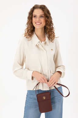 Женская бордово-красная сумка для телефона Неожиданная скидка в корзине