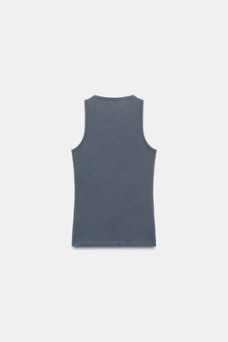 TOP BOTONES CON LINO / az-empolvado