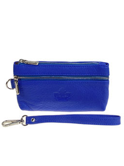 Женский кошелёк из натуральной кожи, цвет синий
