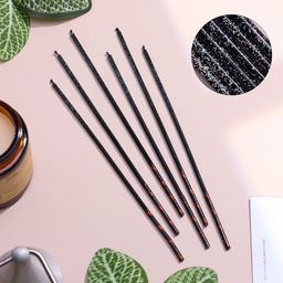 Набор свечей в торт, 6 штук Сияние, голубой с чёрным, 17 см - Страна карнавалия фото 3