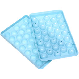 Цена за 4 шт. Форма для льда пластиковая "Шарики" 22,5*14*3см, цвета микс