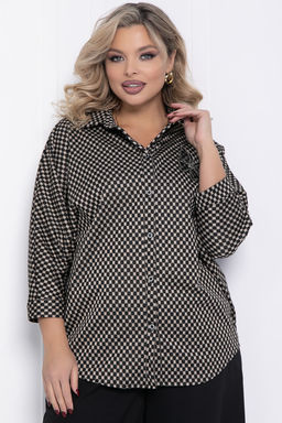 Рубашка Сладкий поцелуй (черно-бежевая) Б12329-4 - Lt collection фото 5