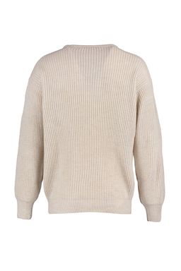 Bej Oversize Fit Couple/Cift Genis Kal?p Bisiklet Yaka Basic Triko Kazak TMNAW23KZ00189