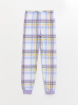Beli Lastikli Ekose K?z ?ocuk Pijama Alt
