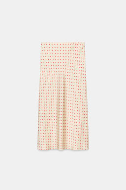 FALDA MIDI SATINADA / Crudo / Rojo - Zara фото 5